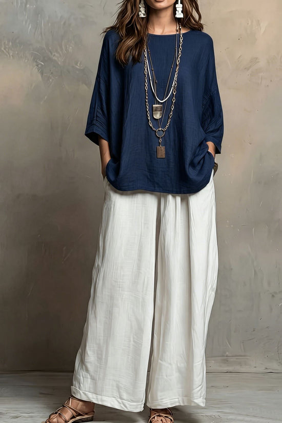 Bohemian Style Loose Elegant Set for Women Casual Vacation Outfit 