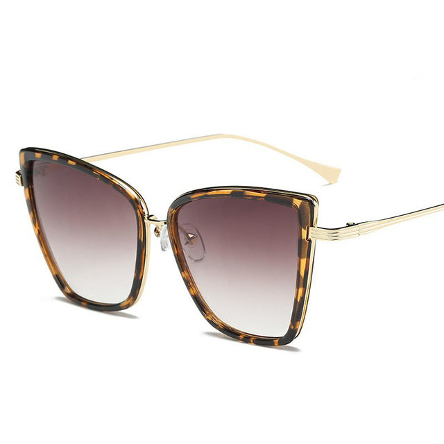 Big Cat Eye Sunglasses Women Black Mirror Sun Glasses eprolo