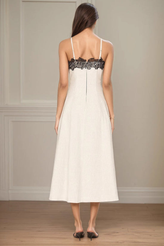 Lace contrasting camisole women's dress 