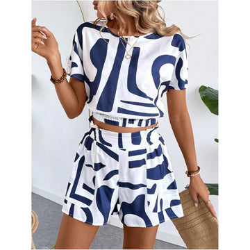 Blue and white