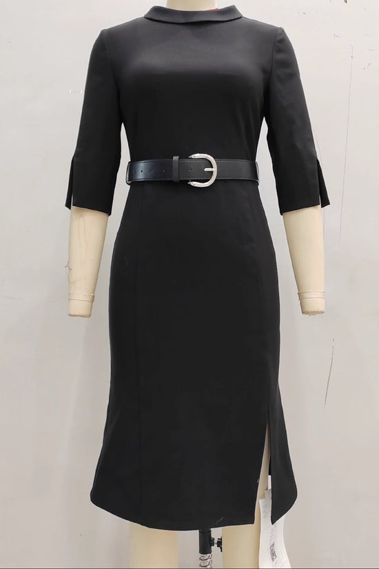 Mid waist cinched women's dress 