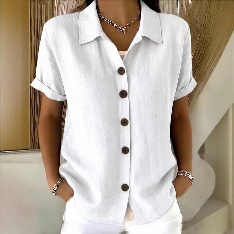 Collar short sleeved top 