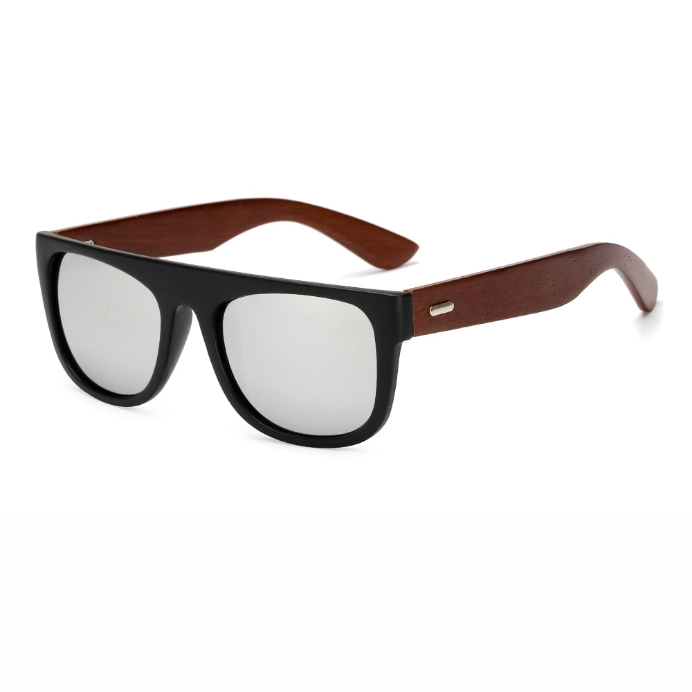 Bamboo Wooden Arms Sunglasses Men Women Black Sunglass eprolo