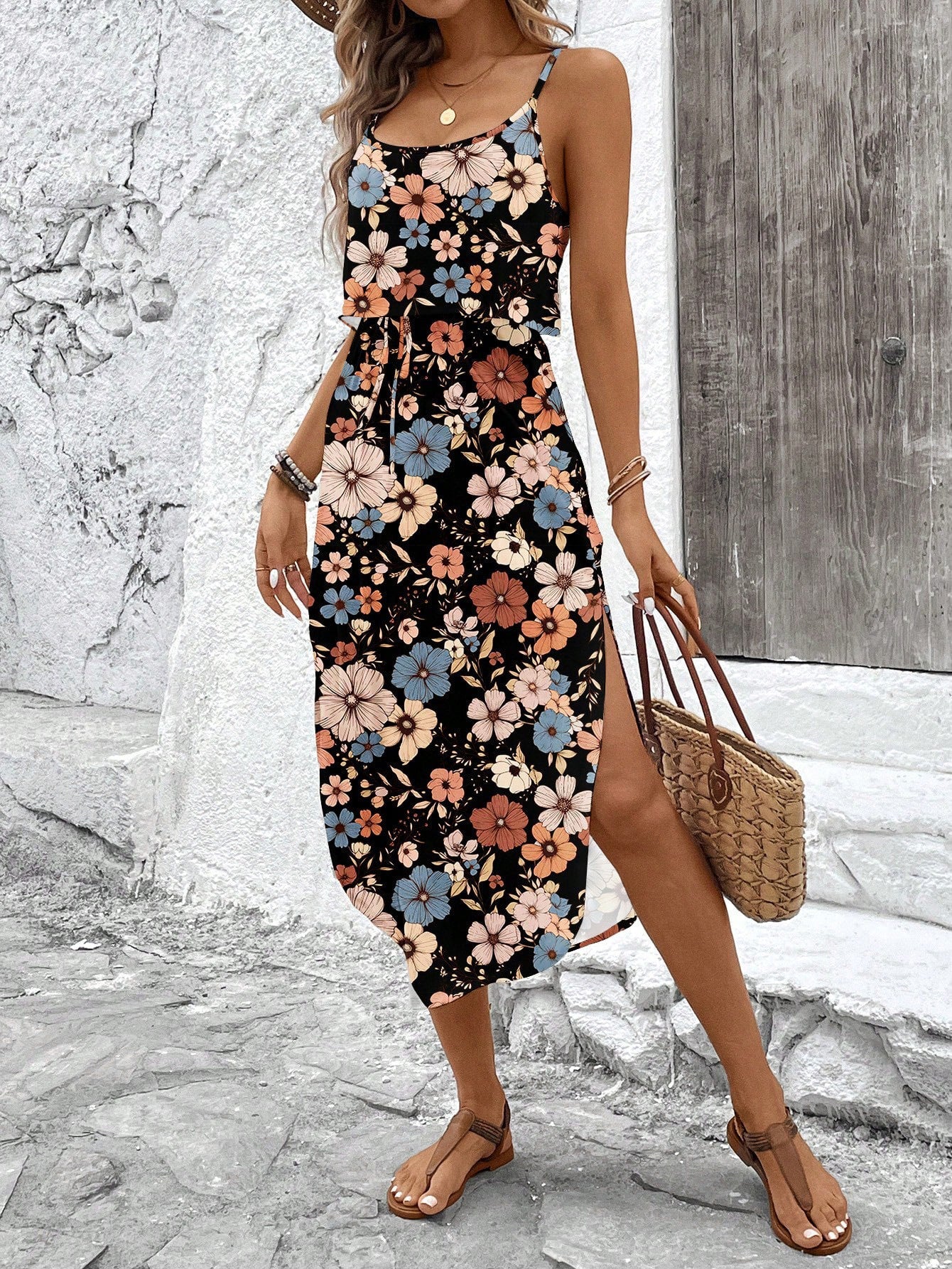 Printed camisole dress 