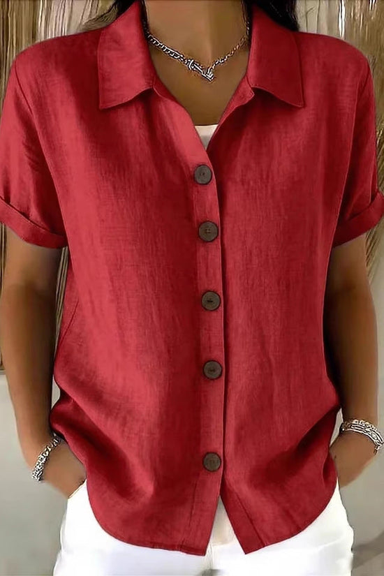 Collar short sleeved top 