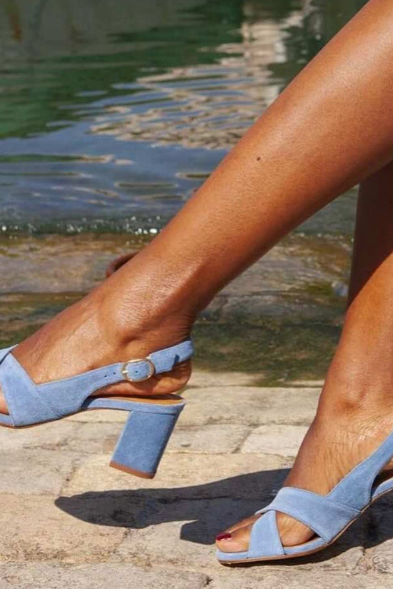 Elegant high-heeled single shoe suede open toe sandals 
