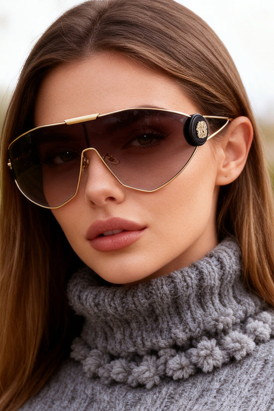 New FashionStyle Full-Frame Sports Sunglasses for Women, Integrated Lens, Outdoor Cycling UV Protection 