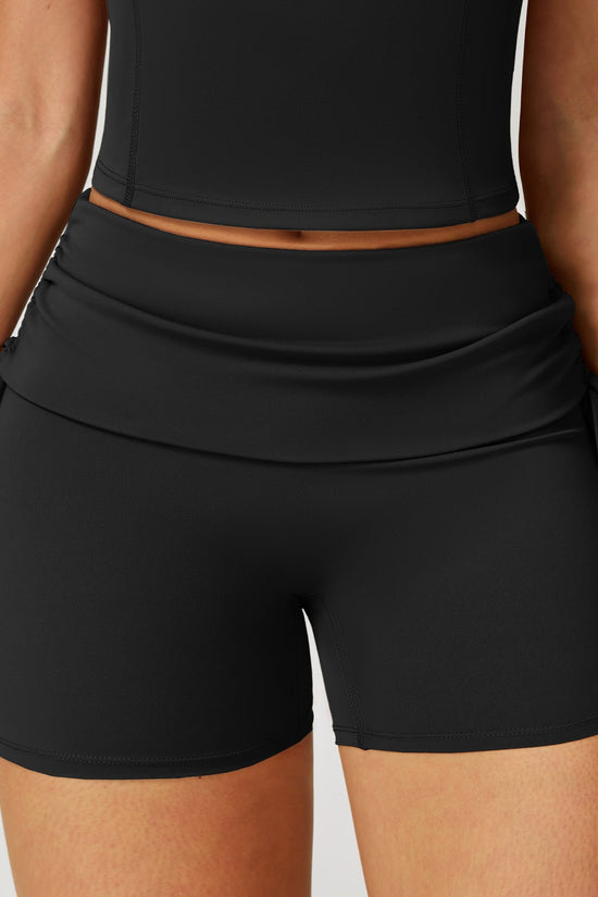 Drawstring tight yoga shorts 
