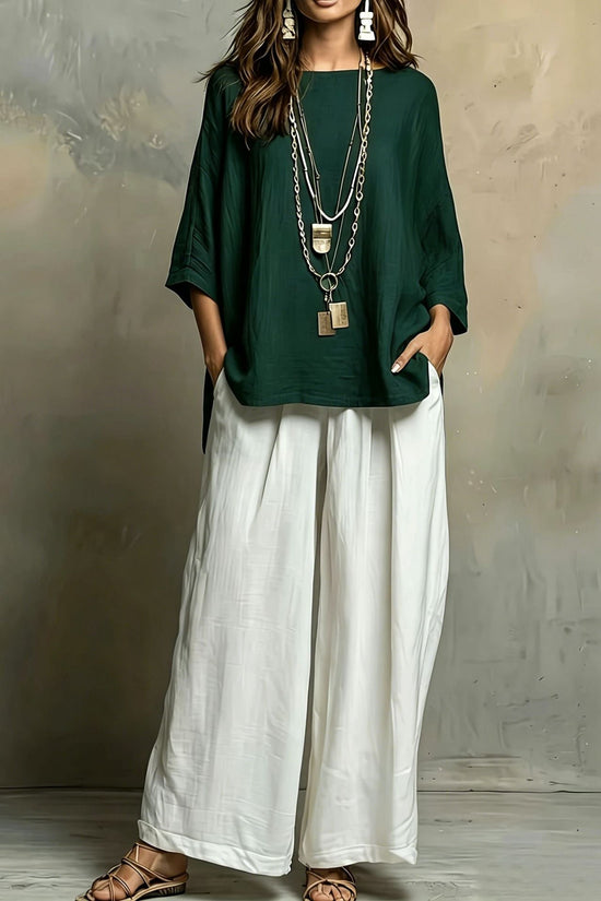 Bohemian Style Loose Elegant Set for Women Casual Vacation Outfit 