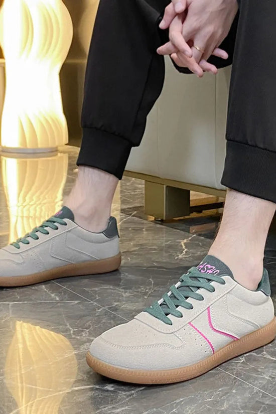 Round Toe Lace Up Sneakers 