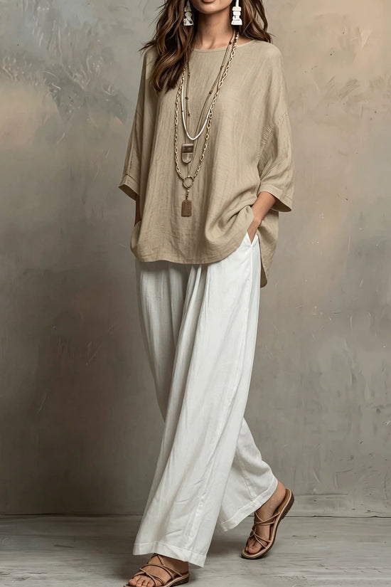 Bohemian Style Loose Elegant Set for Women Casual Vacation Outfit 