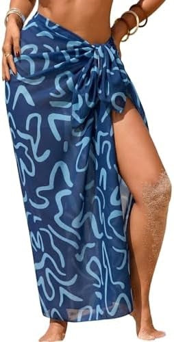 Navy Blue Wave Print