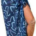  Navy Blue Wave Print