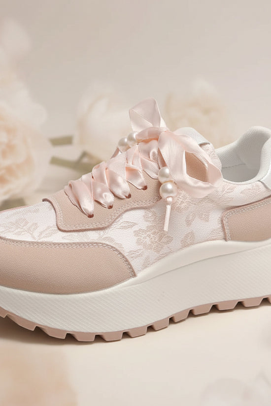 Lace Up Platform Athletic Sneakers 