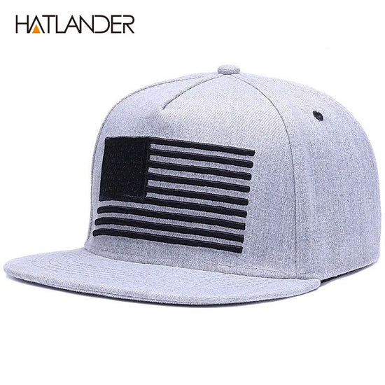 Raised Flag Embroidery Snapback Cap FitiqueFit