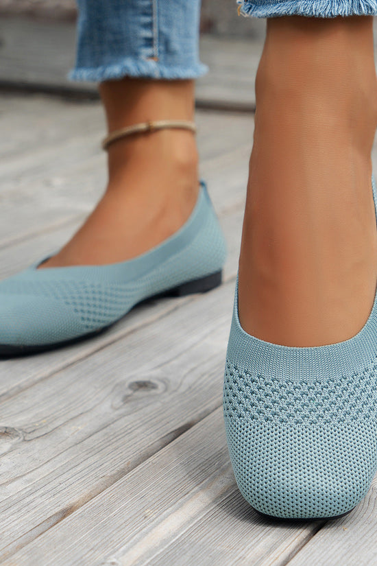 Large Size Flying Woven Women's Shoes Shallow Mouth Mesh Breathable CJ