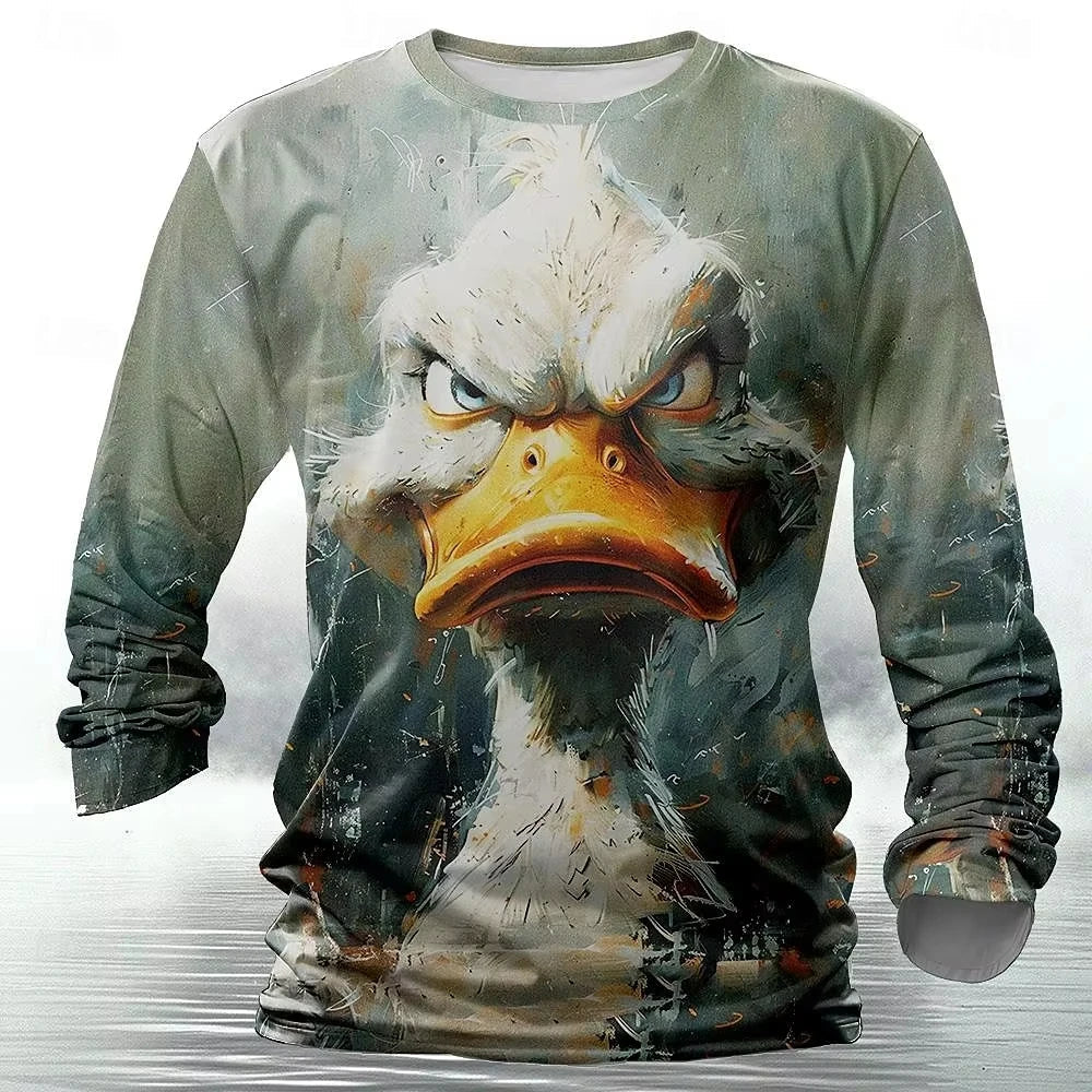 🐅 3D Animal Print Long Sleeve T-Shirt – Harajuku Hip-Hop Streetwear FitiqueFit