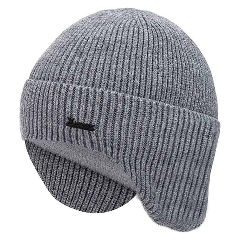 Fleece-Lined Earflap Cap – Warm Winter Outdoor Beanie FitiqueFit