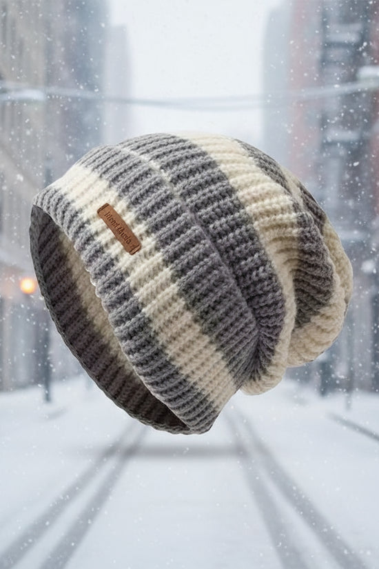 Unisex Female Beanies Casual Stacking Knitted Bonnet Caps Winter Warm Hats for Women Men Hats Stripe Hip Hop MZr10 FitiqueFit
