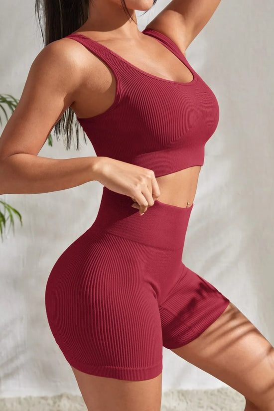 Women's Seamless Ribbed Yoga Set FitiqueFit
