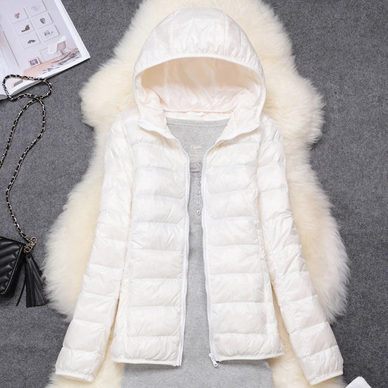 Women Puffer Jacket Lightweight Packable Hooded Down Coats | Diversi