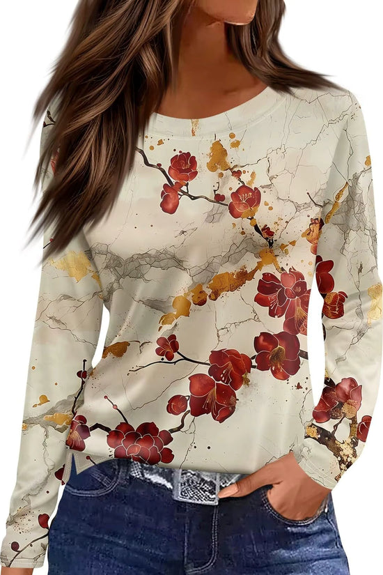 Vintage Floral Mesh Blouse – 9 Styles, S–XXL 