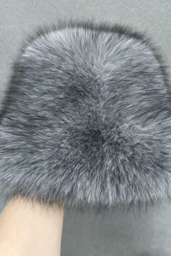 1Pc Ladies' Winter Thick and Warm Imitation Fox Fur Dome Fisherman Hat, Plush Ear Protection, Looks Small on The Face 