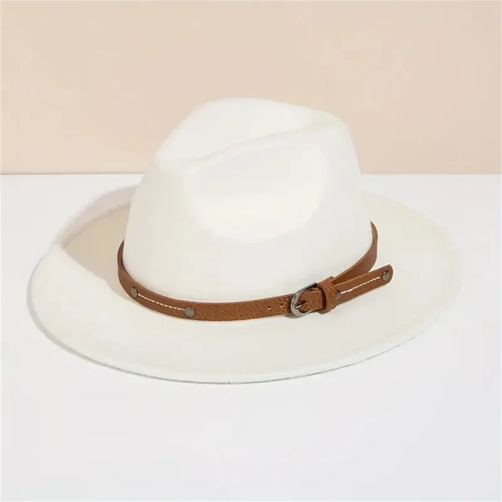 Unisex Wool Fedora – Flat-Brim Felt Hat for Fall & Winter FitiqueFit