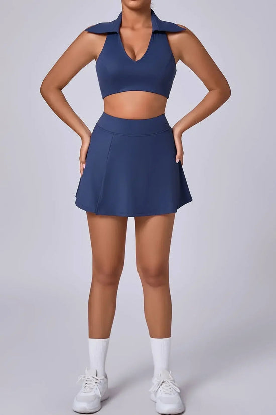 Seamless Tennis Skirt Set – Quick-Dry Workout Outfit FitiqueFit
