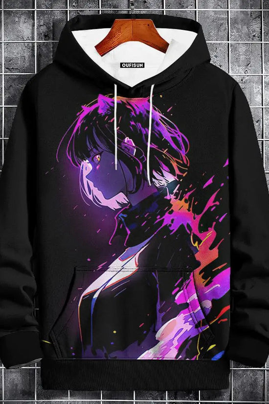 🧥 Oversized Anime Graphic Hoodie FitiqueFit