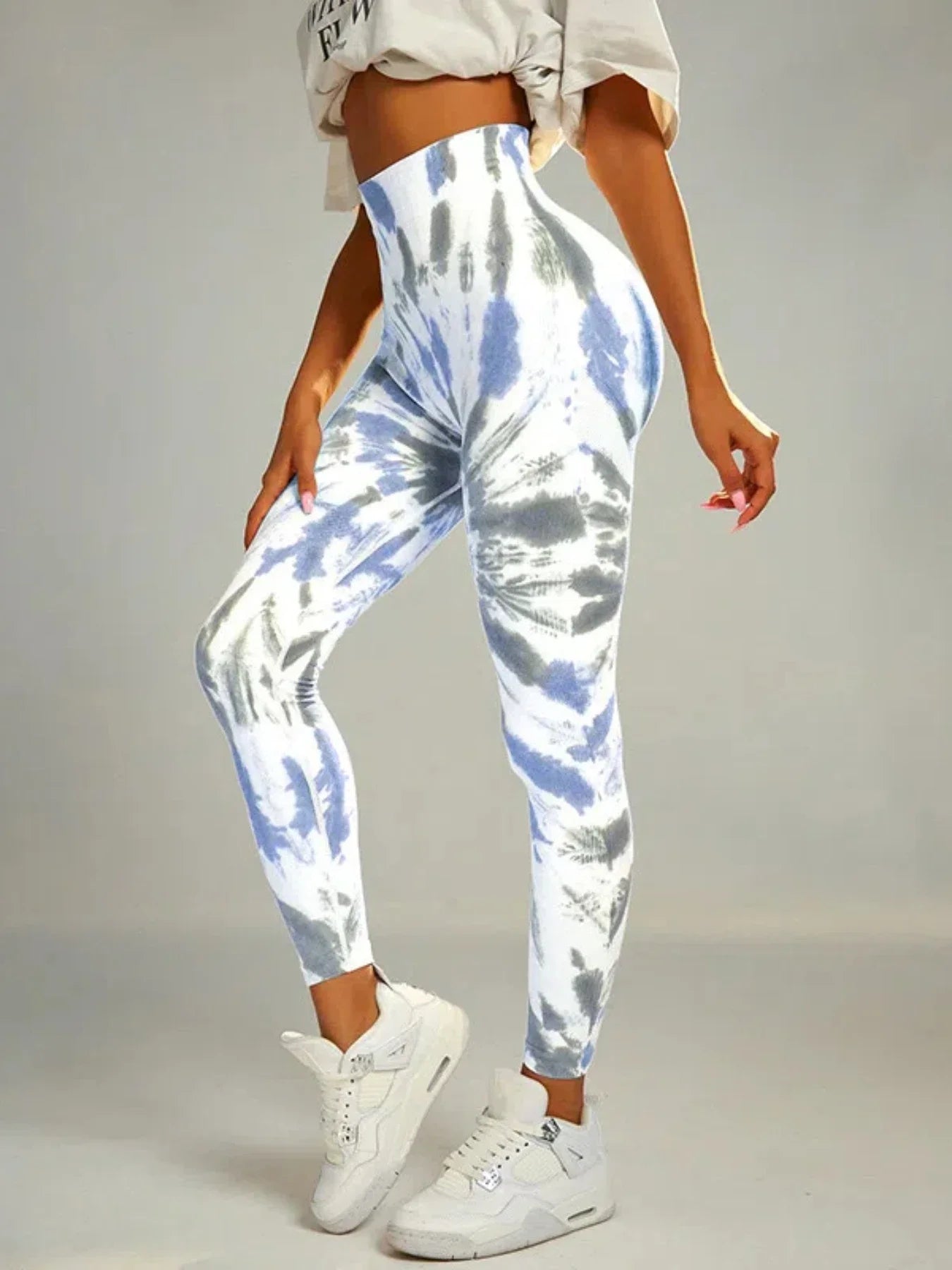 🧘‍♀️ Tie-Dye Seamless High-Waist Scrunch Butt Leggings FitiqueFit