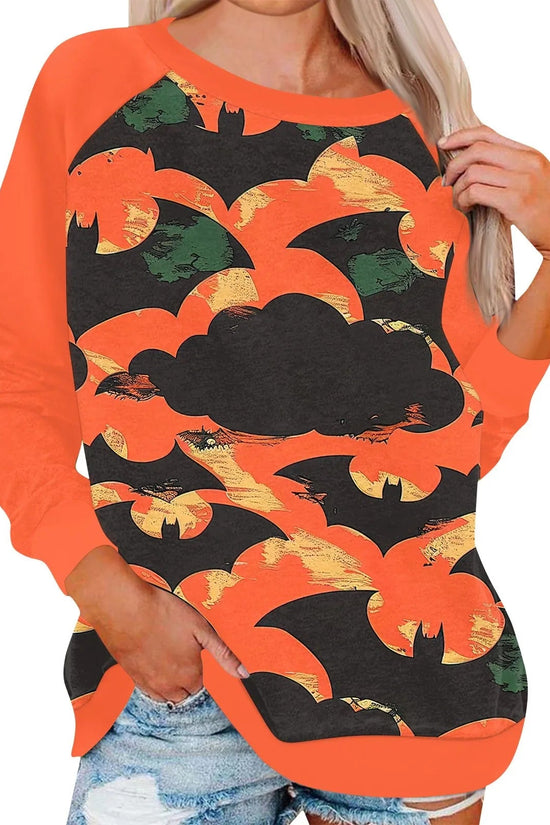 🎃 Vintage Pumpkin Print Long Sleeve T-Shirt – Harajuku Halloween Graphic Tee FitiqueFit
