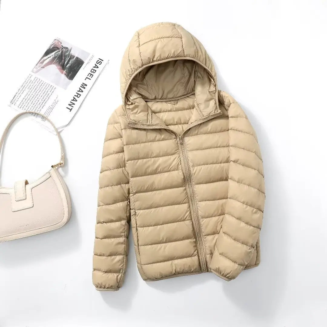 Women Puffer Jacket Lightweight Packable Hooded Down Coats | Diversi