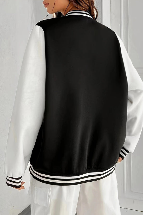 Solid Color Baseball Uniform Female Korean Button Overcoat Hip Hop Oversize Clothing Casual Fashion Fleece Women Jackets 