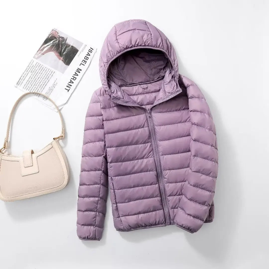 Women Puffer Jacket Lightweight Packable Hooded Down Coats | Diversi