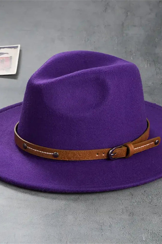 Unisex Wool Fedora – Flat-Brim Felt Hat for Fall & Winter FitiqueFit