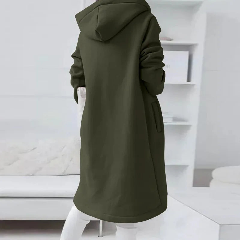 Oversized Women Loose Zip Sweatshirts Casual Female Hoody Tie Collar Zip Up Pocket Baggy Streetwear Hooded Coats JYFS-JY7755 
