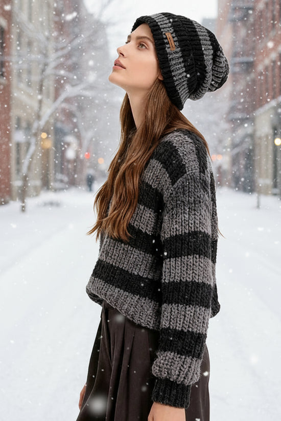 Unisex Female Beanies Casual Stacking Knitted Bonnet Caps Winter Warm Hats for Women Men Hats Stripe Hip Hop MZr10 FitiqueFit