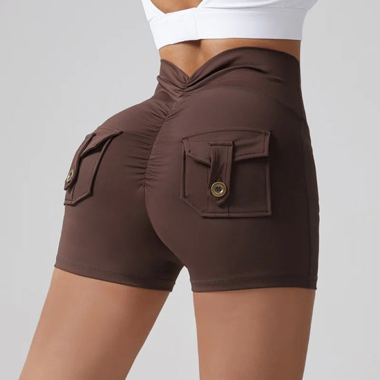 🍑 Wrinkled High-Waist Pocket Leggings for Women FitiqueFit