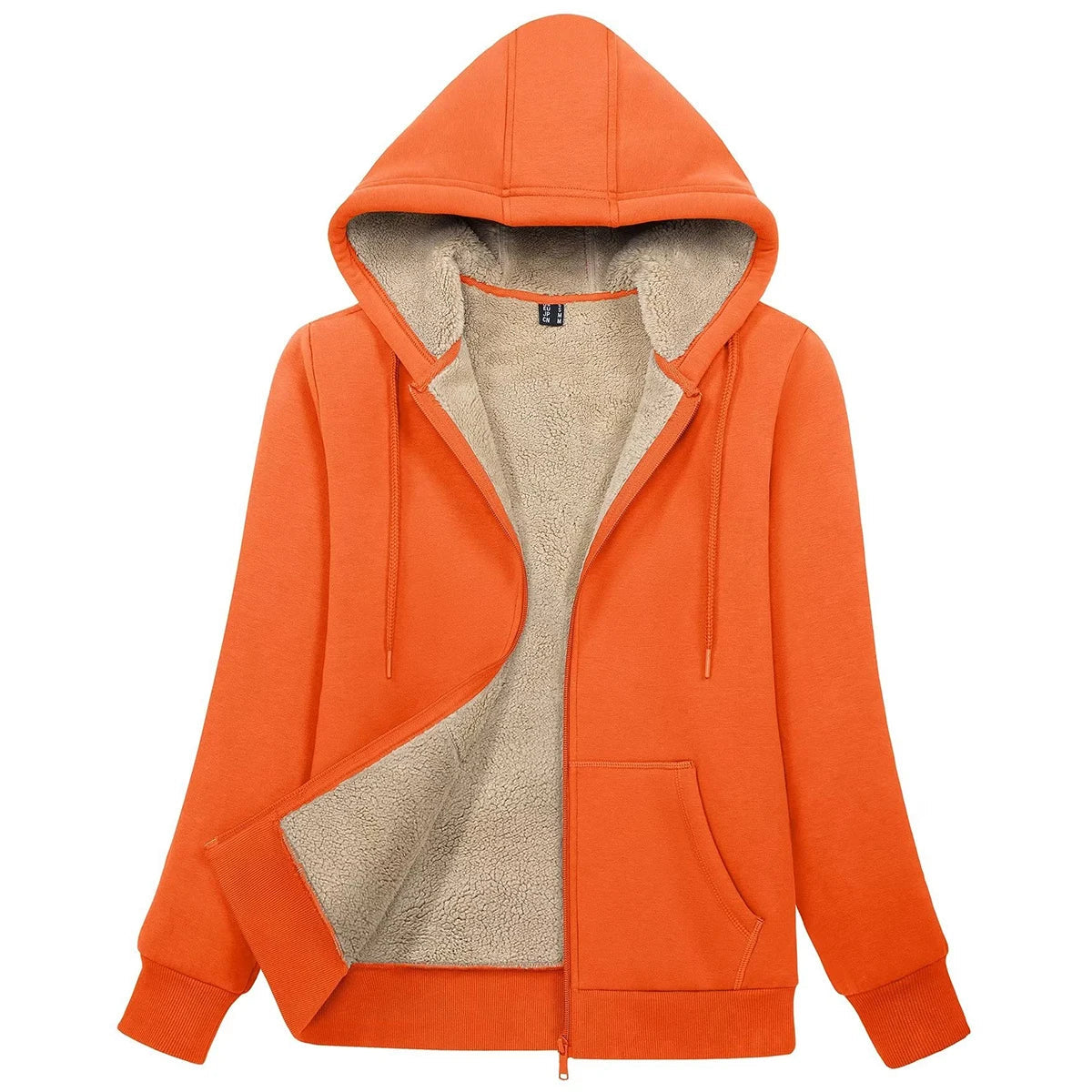MAGCOMSEN Womens Sherpa Lined Fleece Jacket Zip Up Casual Hoodie Winter Warm Thicken Jackets 