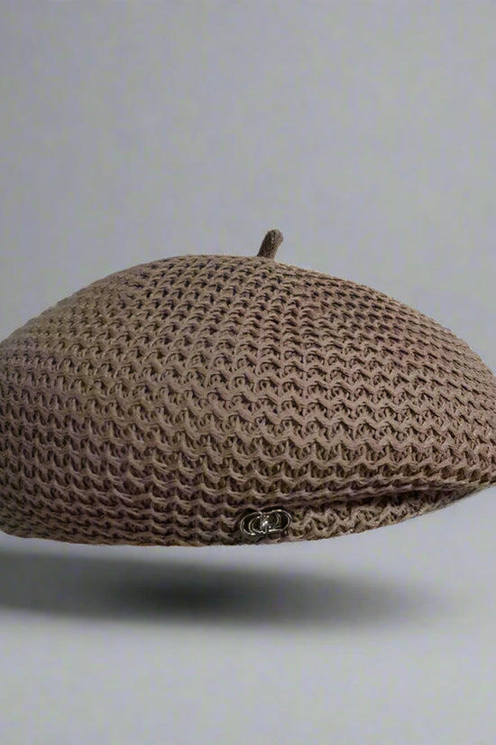 Women’s Pleated Paper Straw Beret FitiqueFit