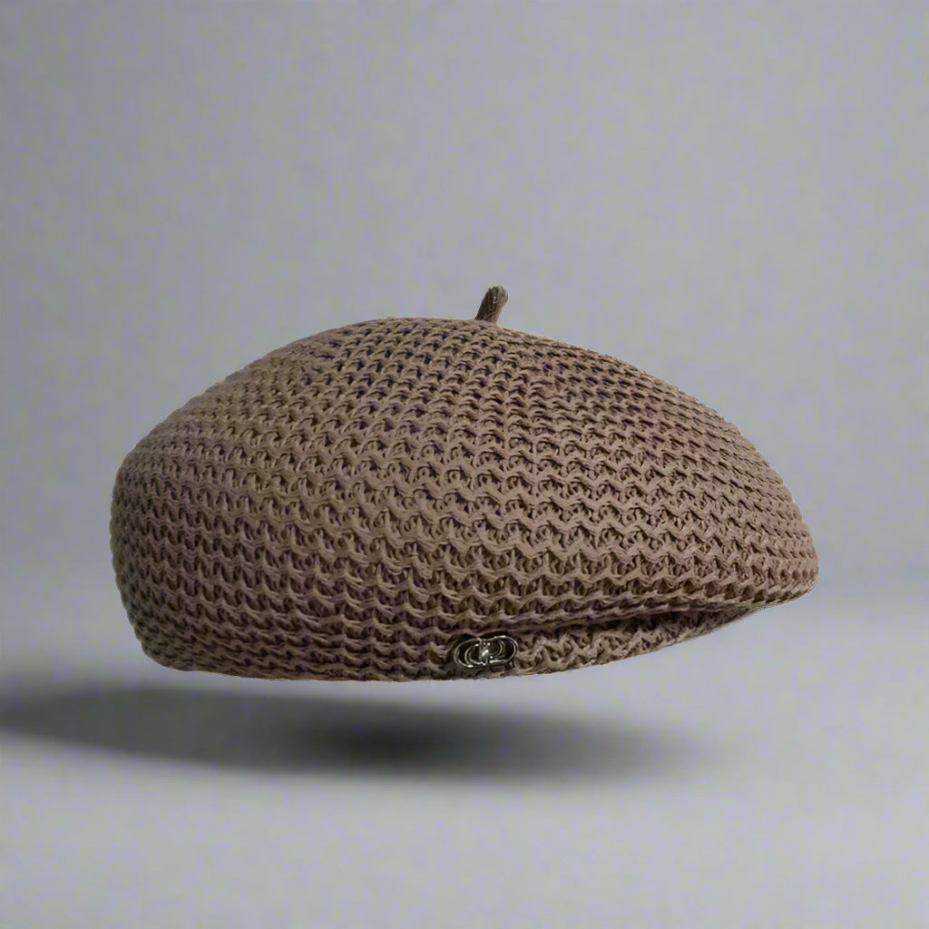 Women’s Pleated Paper Straw Beret FitiqueFit