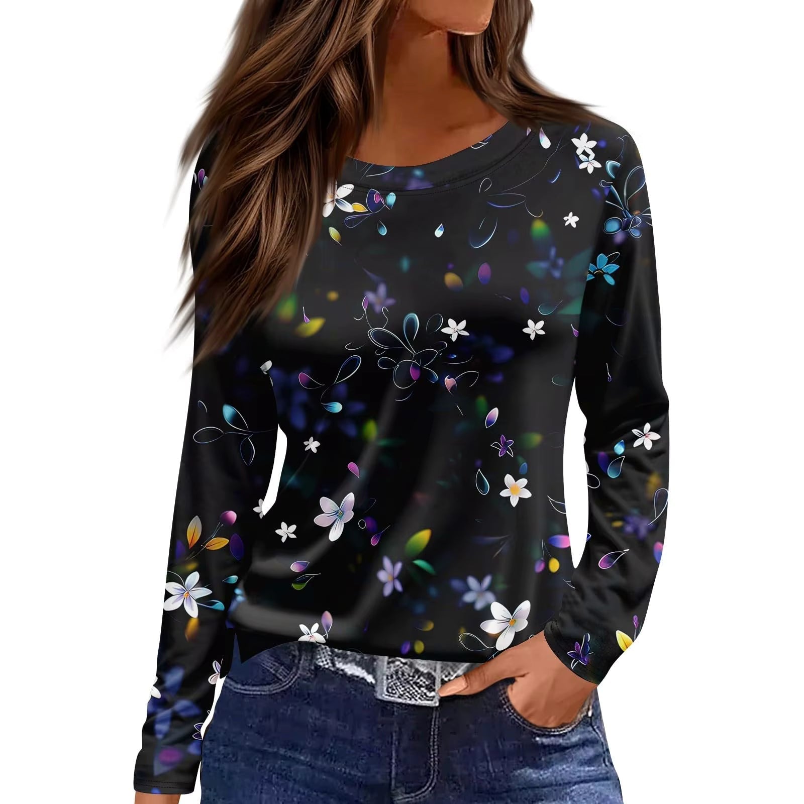 Vintage Floral Mesh Blouse – 9 Styles, S–XXL 