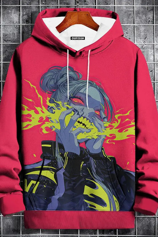 🧥 Oversized Anime Graphic Hoodie FitiqueFit