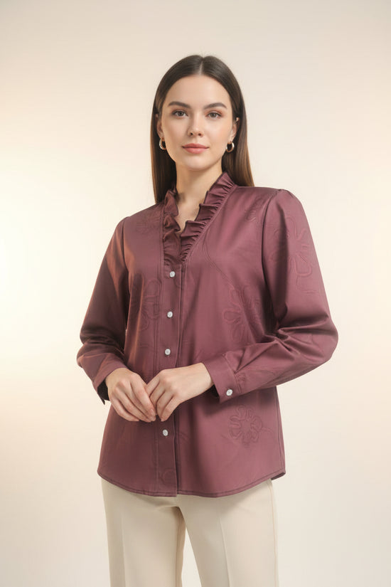 Women’s Lace Embroidered Cotton Linen Blouse 