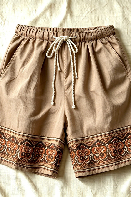 Women’s Retro Drawstring Loose Casual Shorts 