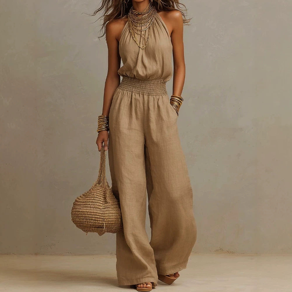 European And American Women's Backless Jumpsuit 