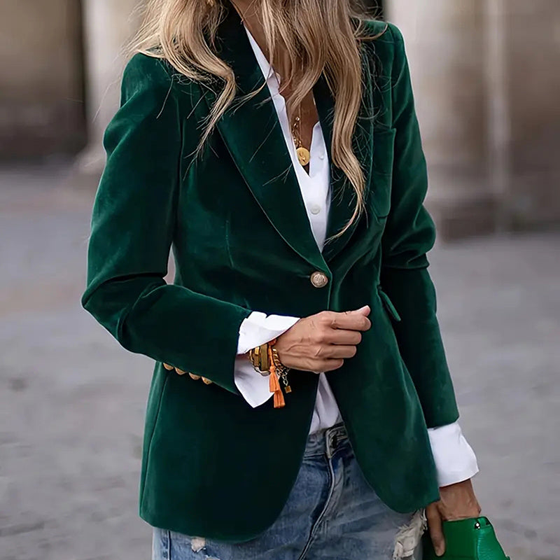 Women’s Slim-Fit Notch-Lapel Blazer CJ US