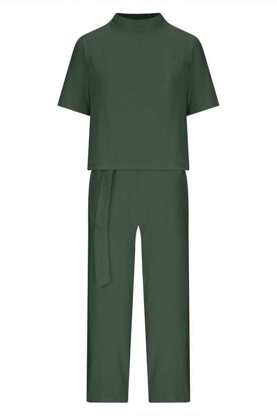 Round-neck Plus-size Womens Casual Two-piece Set, Trendy For Women 