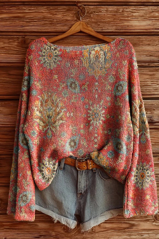 Women’s Fall Wildflower Print Long Sleeve T-Shirt 